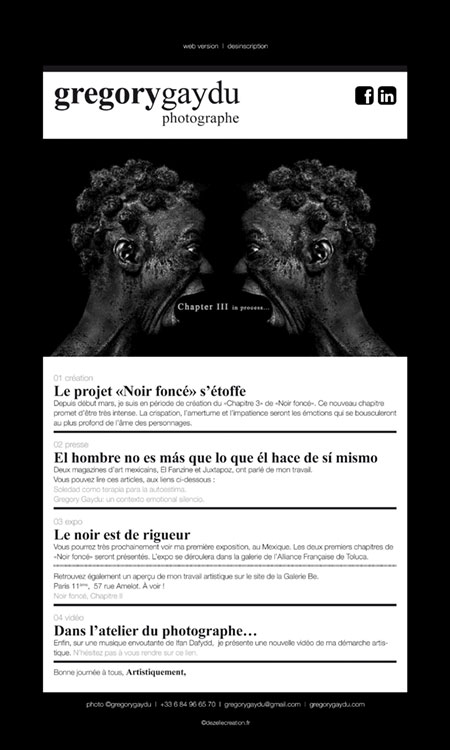 newsletter photographe gregory gaydu