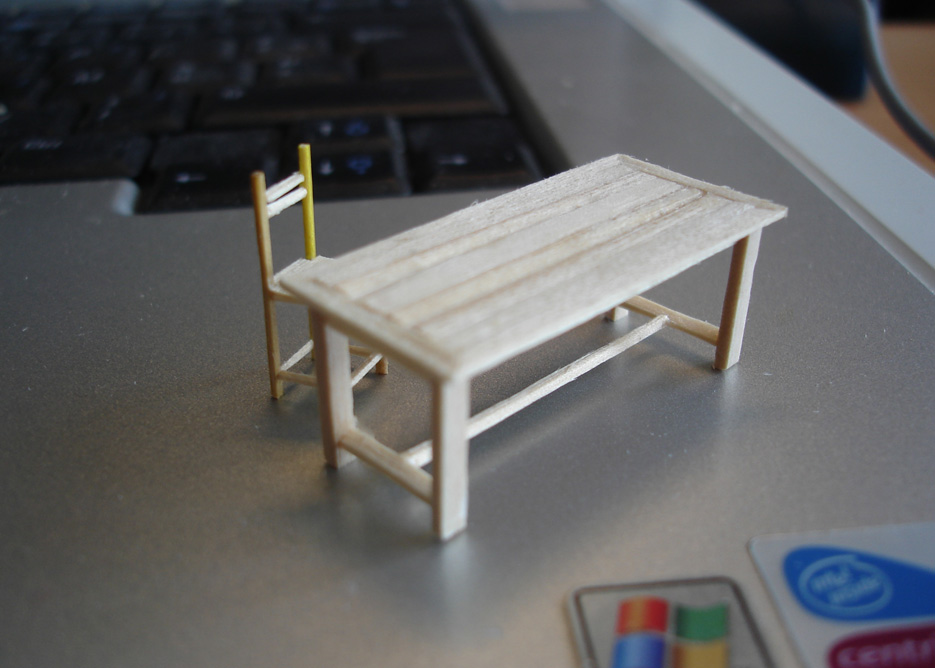 maquette acte 2-la table